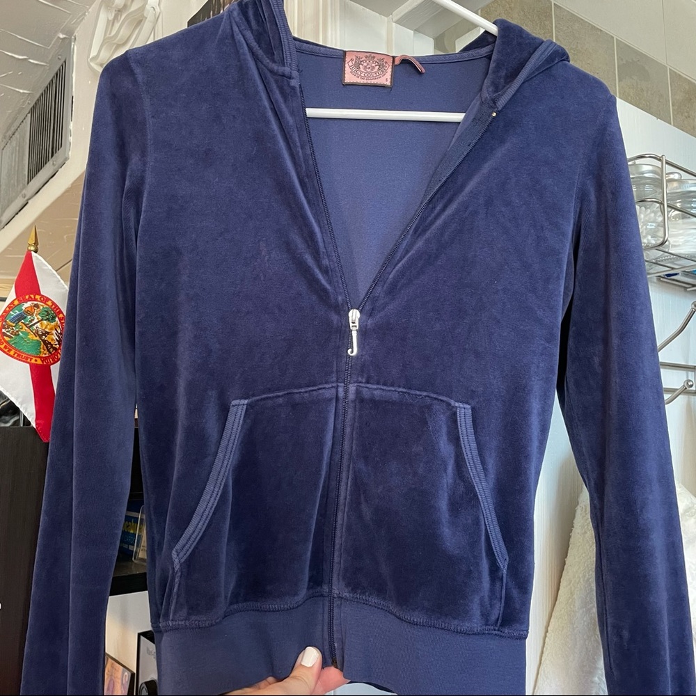 ****SOLD***** Blue Juicy Couture track top with writing on the back 2000s y2k